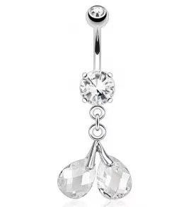 Пирсинг серьга пупка PiercedFish NO-NAL13627 с фианитами