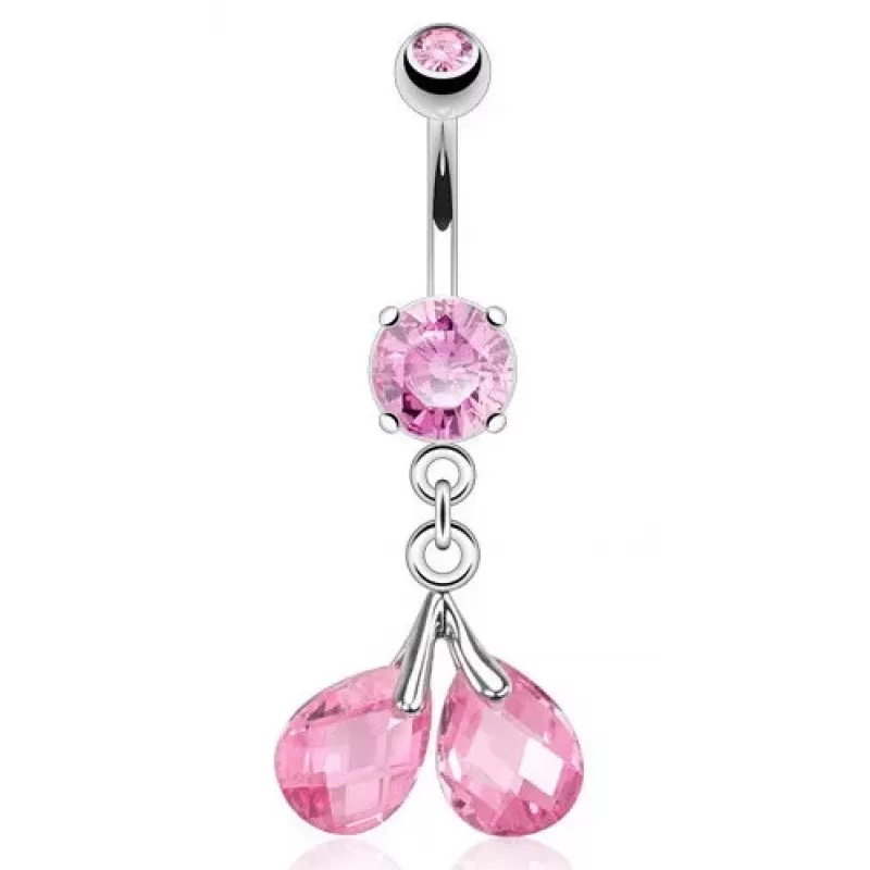 Пирсинг серьга пупка PiercedFish NO-NAL13627 с фианитами