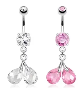 Пирсинг серьга пупка PiercedFish NO-NAL13627 с фианитами