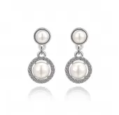 Серьги ROZI RR-40270A с искусственным жемчугом и кристаллами