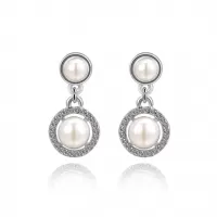 Серьги ROZI RR-40270A с искусственным жемчугом и кристаллами