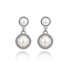 Серьги ROZI RR-40270A с искусственным жемчугом и кристаллами