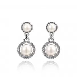 Серьги ROZI RR-40270A с искусственным жемчугом и кристаллами