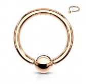 Серьга кольцо с шариком из стали PiercedFish GRR для септума, брови, губ, ушей, крыла носа, пирсинга смайл