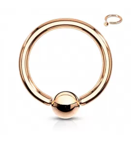 Серьга кольцо с шариком из стали PiercedFish GRR для септума, брови, губ, ушей, крыла носа, пирсинга смайл