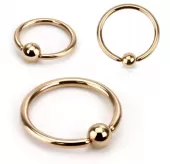 Серьга кольцо с шариком из стали PiercedFish GRR для септума, брови, губ, ушей, крыла носа, пирсинга смайл