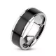 Кольцо из стали TATIC RSS-0025, с черной матовой полосой