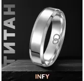Кольцо из титана в классическом стиле INFY RTI-0183