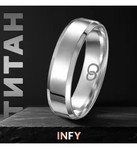 Кольцо из титана в классическом стиле INFY RTI-0183