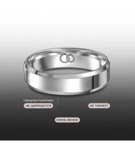 Кольцо из титана в классическом стиле INFY RTI-0183