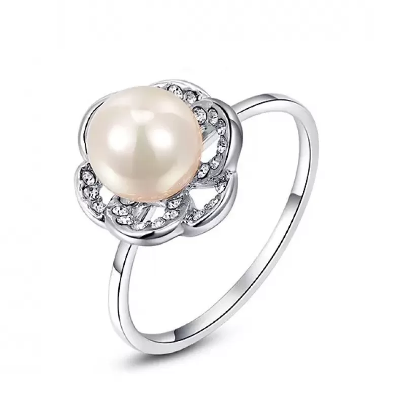 Кольцо ROZI RG-83300A с искусственной жемчужиной