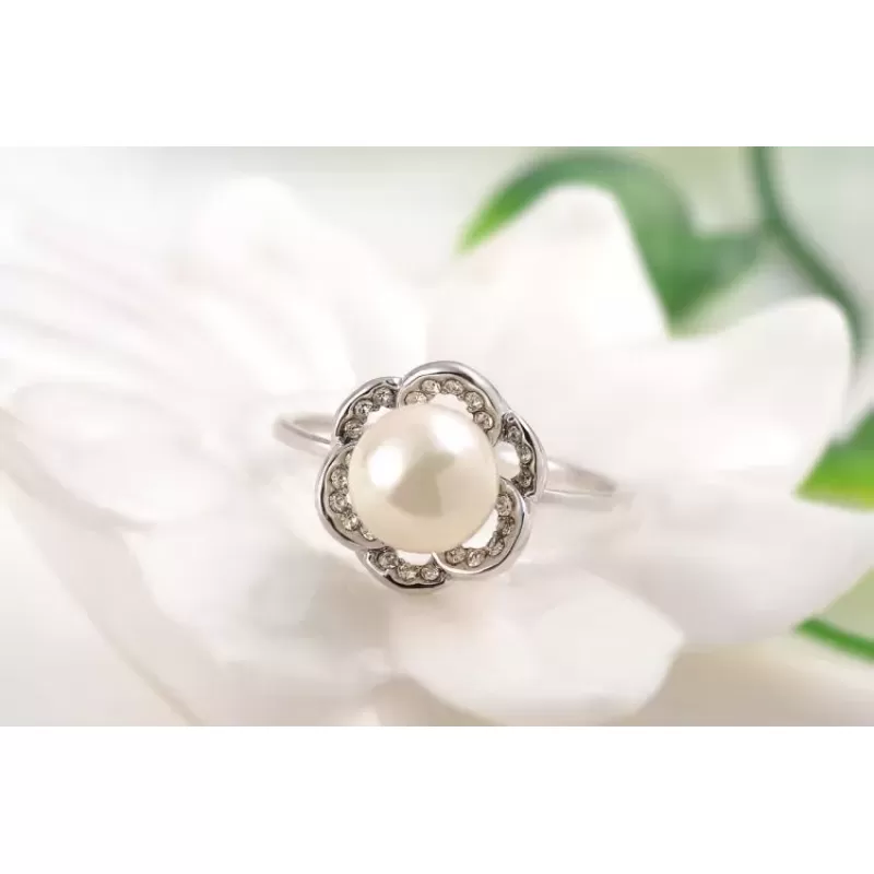 Кольцо ROZI RG-83300A с искусственной жемчужиной