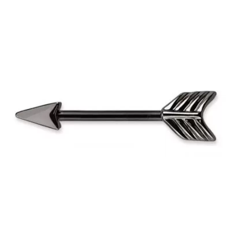 Штанга для пирсинга сосков PiercedFish KB010 из стали в виде стрелы