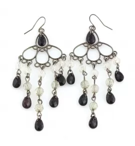 Серьги-шандельеры Indigo ING-RR-104 ажурные с кристаллами