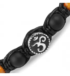 Браслет Everiot Select LNS-2231 Шамбала из сердолика и агата с символом "ОМ"