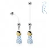 Серьга для пирсинга банан в форме куколки PiercedFish NPG-1011 для беременных