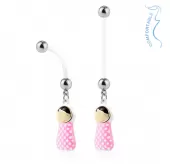 Серьга для пирсинга банан в форме куколки PiercedFish NPG-1011 для беременных