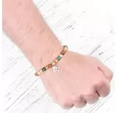 Браслет со знаками зодиака на резинке Everiot Select LNS-6015 из яшмы и апатита