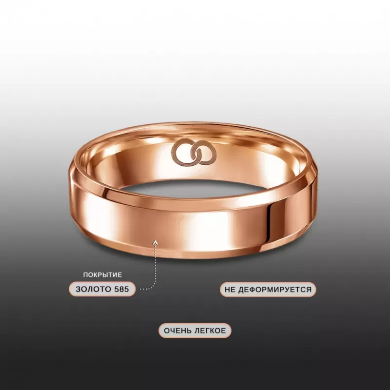 Кольцо из титана в классическом стиле INFY RTI-4999