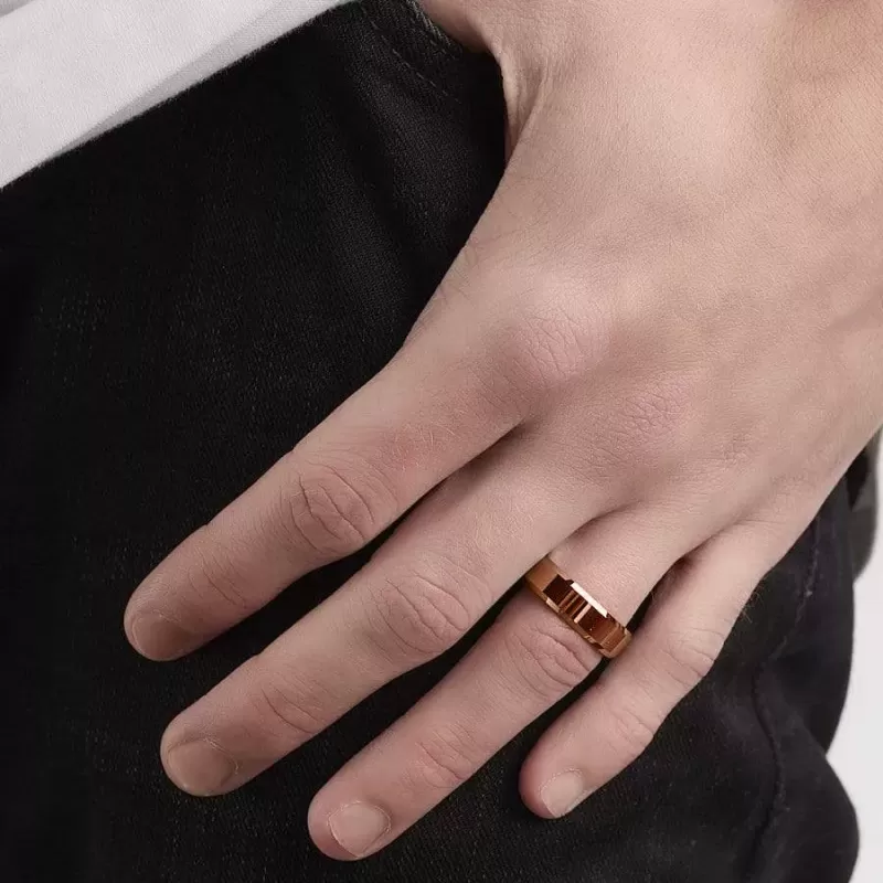 Кольцо из титана в классическом стиле INFY RTI-4999