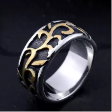 Мужское кольцо из стали Everiot SR-BR-151-GD