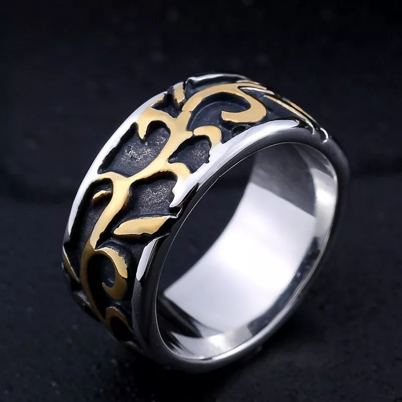 Мужское кольцо из стали Everiot SR-BR-151-GD