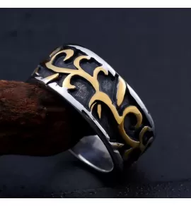 Мужское кольцо из стали Everiot SR-BR-151-GD