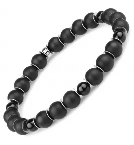 Браслет из черного агата Everiot Select LNS-2228 на резинке