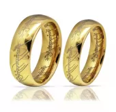 Кольцо Всевластия Everiot RTG-2763-GD из вольфрама, покрытие желтое золото