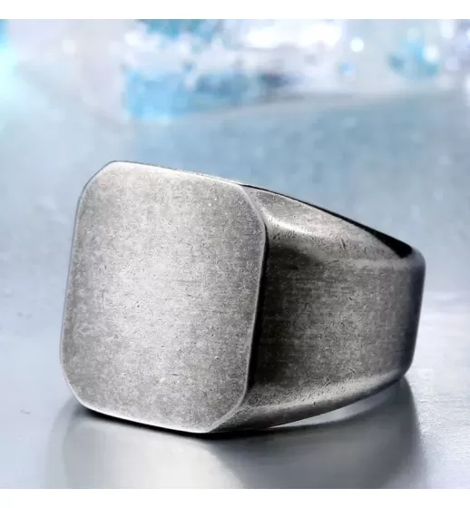 Мужской перстень-печатка из стали TATIC SR-BR-453