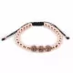Женский браслет Шамбала Everiot SHB-MJ-1710 из круглых бусин цвета розового золота и бусин с кристаллами