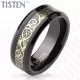 Мужское кольцо Tisten  из титан-вольфрама (тистена) R-TS-021 с узором "Кельтский дракон"
