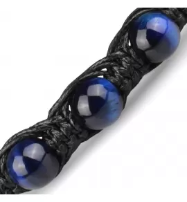 Плетеный браслет Шамбала с камнем тигровый глаз Everiot Select LNS-2085