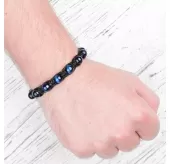 Плетеный браслет Шамбала с камнем тигровый глаз Everiot Select LNS-2085