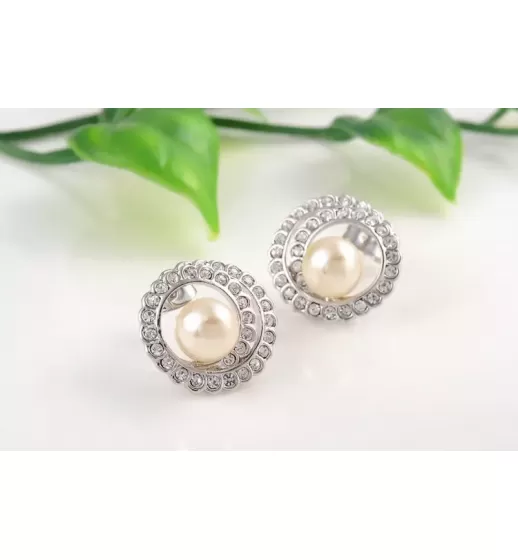 Серьги ROZI RR-43265A с жемчужиной и фианитами