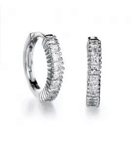 Серьги-кольца Everiot RR-XP-1005 круглые с фианитами