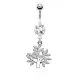 Серьга для пирсинга пупка PiercedFish N18296 из стали с подвеской в форме дерева