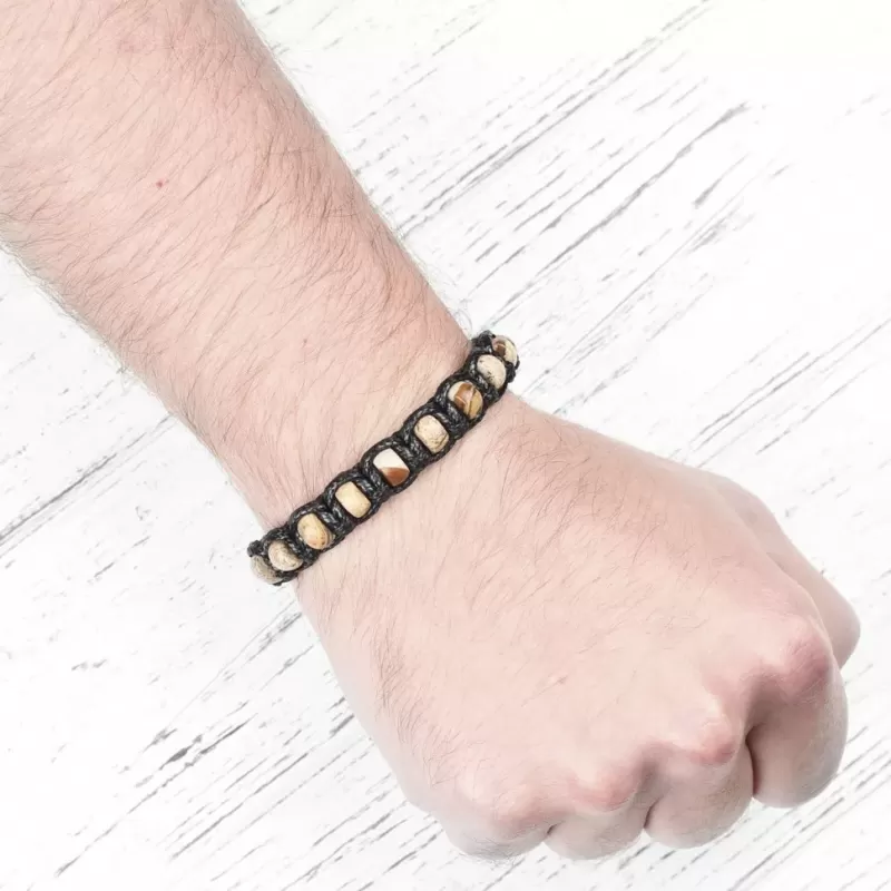 Мужской браслет Шамбала Everiot Select LNS-3048 из натуральных камней