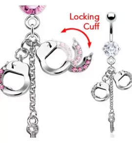 Пирсинг пупка банан PiercedFish NSR8615 с наручниками