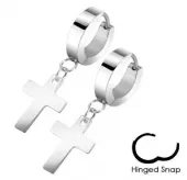 Серьги-кольца из стали TATIC SE2079 с крестами