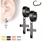Серьги-кольца из стали TATIC SE2079 с крестами