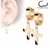 Серьги-кольца из стали TATIC SE2079 с крестами