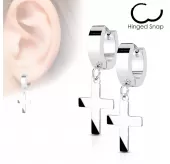 Серьги-кольца из стали TATIC SE2079 с крестами