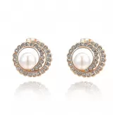 Серьги ROZI RR-43265B с жемчужиной и фианитами