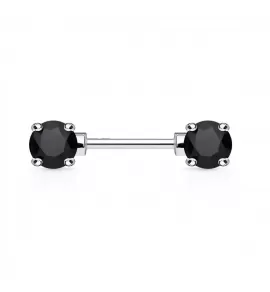 Штанга для пирсинга сосков PiercedFish KR10987 с фианитами