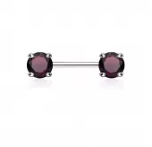 Штанга для пирсинга сосков PiercedFish KR10987 с фианитами