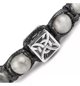 Плетеный браслет Шамбала из кварца и агата Everiot Select LNS-2091