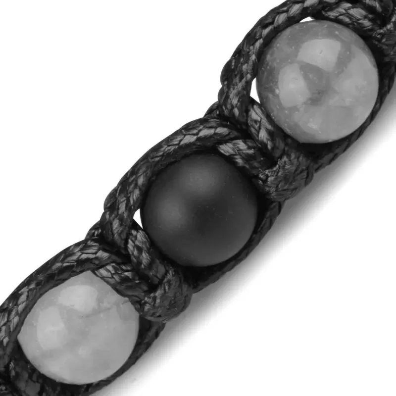 Плетеный браслет Шамбала из кварца и агата Everiot Select LNS-2091