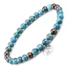 Браслет со знаками зодиака на резинке Everiot Select LNS-6018 из апатита и граната