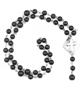 Мужской розарий на шею из агата с крестом Everiot Select select LNS-2157